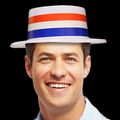 Patriotic Plastic Skimmer Hat